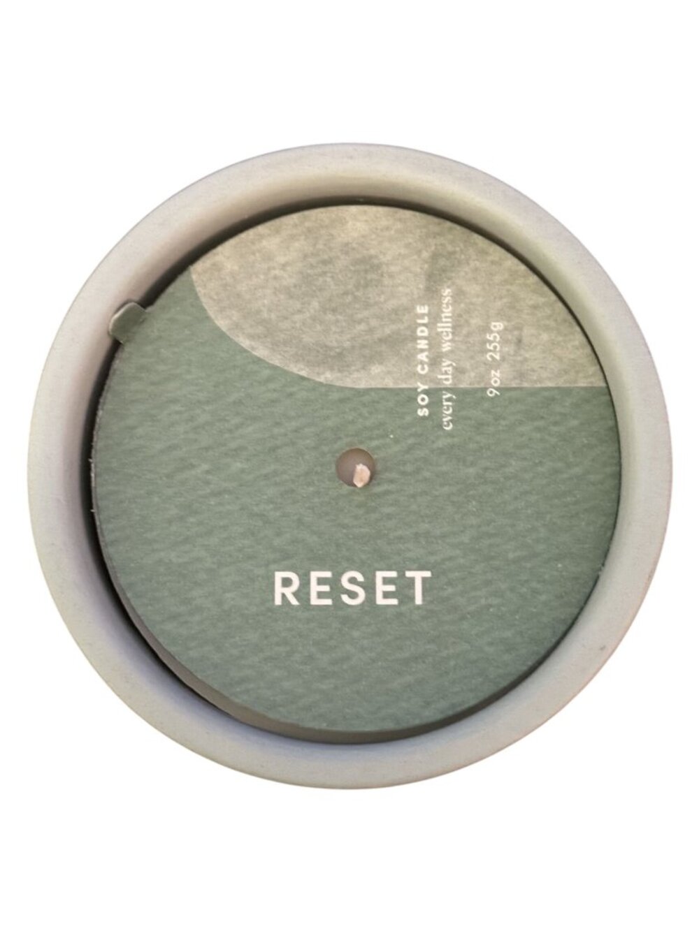 Madewell Aromatherapy Candle Reset Soy Wax Green Blue Ceramic 50 Hours 9oz NC392